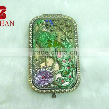 Beautiful peafowl makeup mirror/antique cosmetic mirror