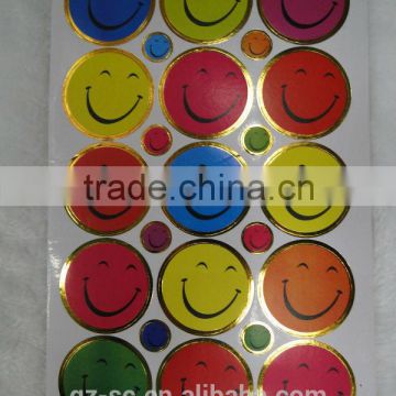 Lovely smile face adhesive stickers for kids GZSC-AS022