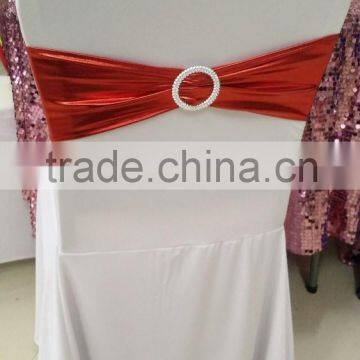 Good Quality Metallic Chair Band with White Buckle