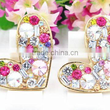 Alloy colorful heart DIY alloyheart jewelry phone decoration alloy accessaries