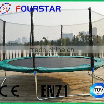 Hot Selling 13ft Pink Spring Trampoline for Adults with Safety Net TUV-GS Approved