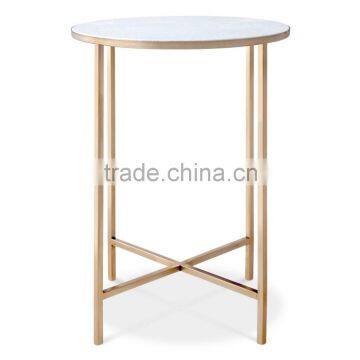 French Country Hot Sale Living Room White Marble Movable Side Table photo-3