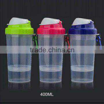 400ml BPA FREE Plastic Sport bottle With Removeble Bottom Cup