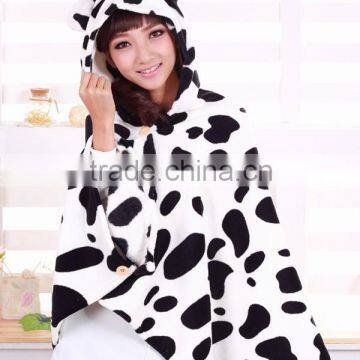 New Cow KK172 Animal Cloak - Costume Soft Hoodie Fleece Cape Wholesale photo-2