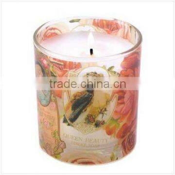 soy wax aroma candle in glass, art candle
