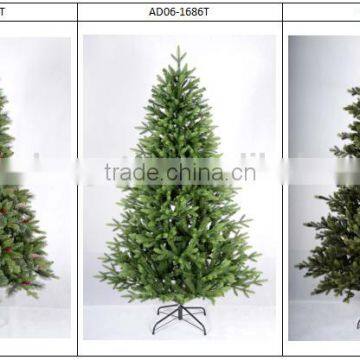 6.5ft Green Pikes Peak Snowing Christmas Tree Set photo-4
