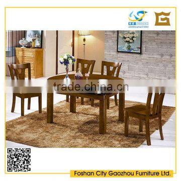 Modern wood round folding dining table for dining room furniture