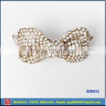 gold color metal shoes buckles clip with glass (HB032)