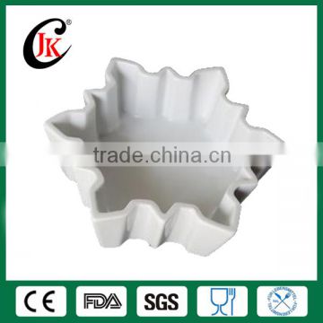 Custom Ceramic Snowflake Baking Rice Ramekin Cake Mould for Oven