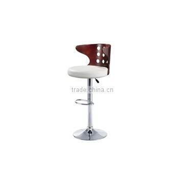 modern Contemporary Wooden BarStools in black/white italian leather high end stools