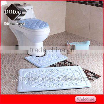 100%polyester nonslip pvc backing bathroom solid color carpet