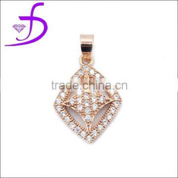 925 sterling silver pendant with CZ micro pave