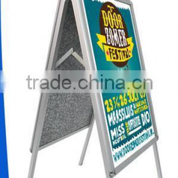 A shaped poster board stand