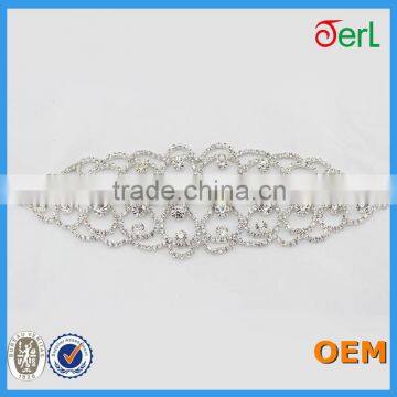 2016 Yiwu hot sale rhinestone crystal lace for wedding dress decoration