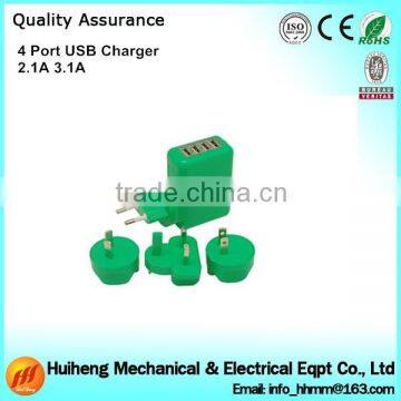 4 USB Ports Travel Wall Charger Adaptor photo-3