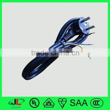 VDE approval EU 3 pin power plug cable home appliance application electric cable