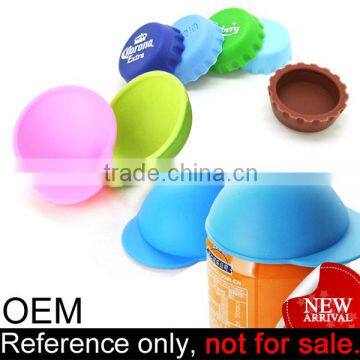 Novelty Color Cheap Custom Logo Printing Drink Cans Beverage Silicone Cap