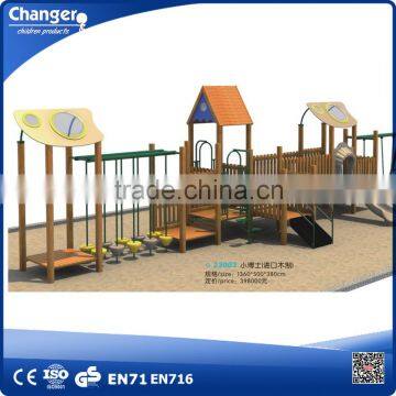 eco-friendly outdoor wooden playground for kids play center