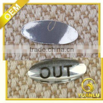 Hot Sale Custom oval shape 3d crystal epoxy sticker clear epoxy resin sticker