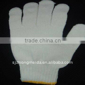 white string knitted glove