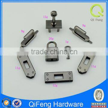 Qifeng Hardware 6pcs Zinc Alloy Handbag Accessories in Light Gold Color