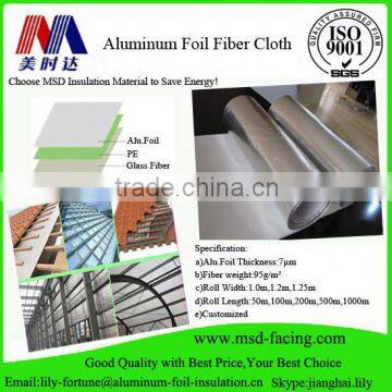 Single Side Aluminum Foil Coated Fiber Glass Fabric Facing