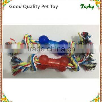 Simple Cotton Knotted Rope Safety Bone Shape Dog Toy