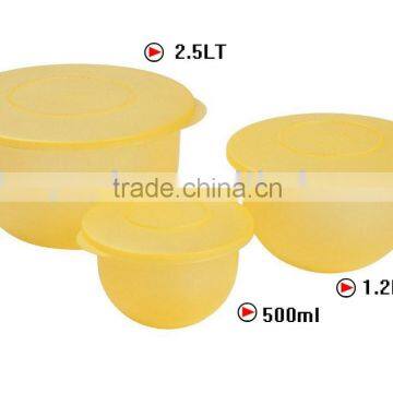 Plastic microwave bowl S/3
