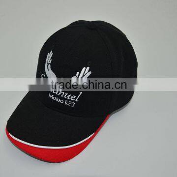 Wholesale Custom Black Sport Baseball Hat 6 Panel Baseball Caps