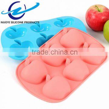 6-Cavity Silicone Apple Cake Mold