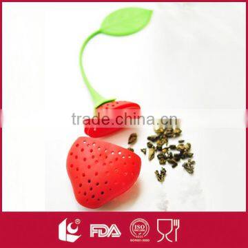 High quality Silicone Tea Strainer-Strawberry