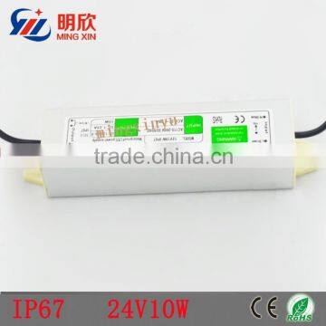dc output 24v 10w ip67 led driver , waterproof outdoor use led power supply with 2 years of warranty