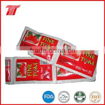 70g Sachet Tomato Paste with Fresh Raw Material