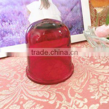 Spary Red Color Glass Material Empty Lampshade Cover photo-4