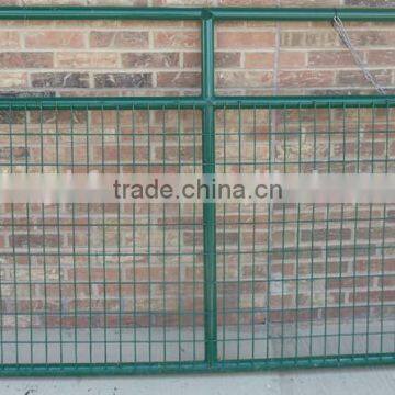 1-5/8" Tubular Frame Farm Gate Green painted wire filled tube gate