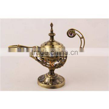 Aladin Lamp Shape Herb Vaporizer,Incense Burner With Brass Plated Wf-091