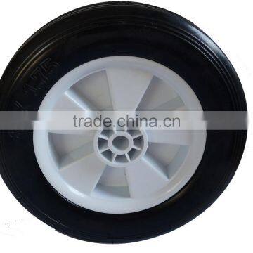 Solid rubber wheel/White Plastic Rubber Wheel 8 inch + diameter