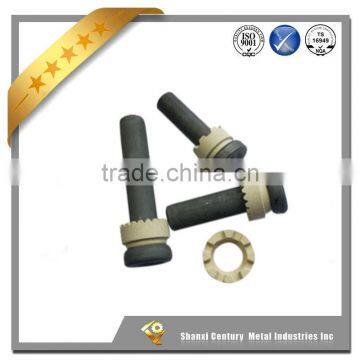 Steel welding bolts with ceramic ring