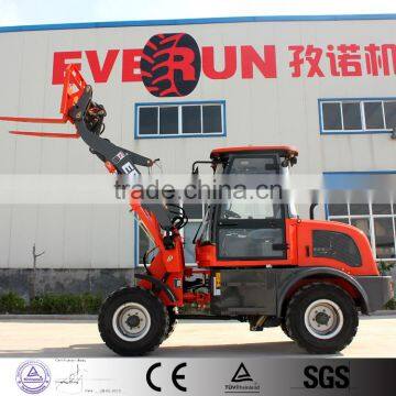 Qingdao Everun 1.2 Ton Compact Snow Bucket Wheel Loader With CE Approved