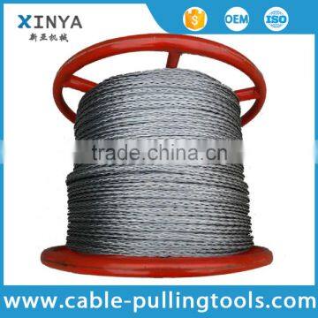 24mm Anti-twisting Breaking Load 360KN Braided Steel Wire Rope Overhead Line Stringing Rope