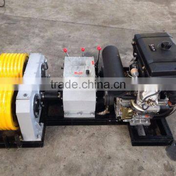 Fast Speed Double Drum Gasoline Engine Cableway Pulling Winch photo-3