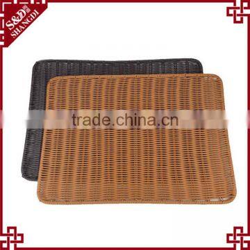 SGS Testing Wholesale Food-safe Fruit Dessert Rattan Placemats Bread Display Rack photo-3