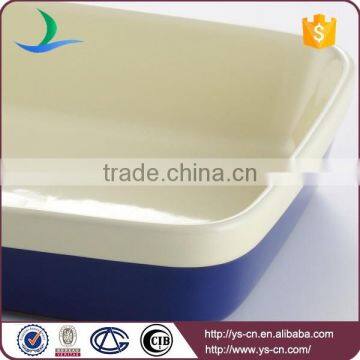 Good Quality Rectangular Dark Blue Ceramic Bakeware for Home photo-2