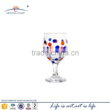 Hot sale clear glass cup drinking golet water goblet