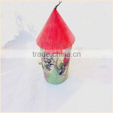 Customized Small Hanging Manufacturer Decorated Eco-friendly Wooden Bird House photo-3