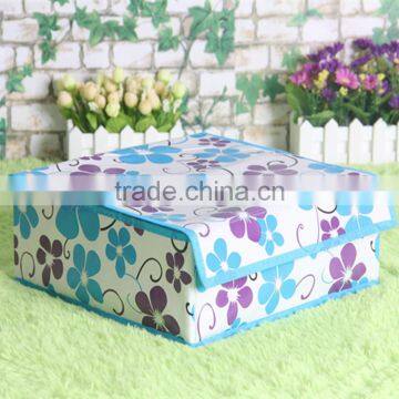 N488 Good Quality Rectangle Non Woven Coated Water Proof Foldable Storage Box Polka Dot Bin photo-4
