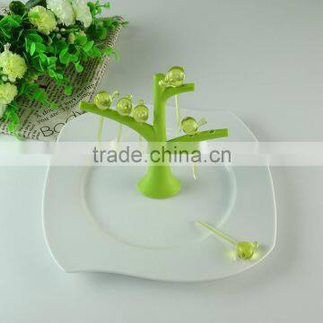 Stock Square White Porcelain Fruit Plate With Handle Cheap Dinner Plate , Home Plate photo-2