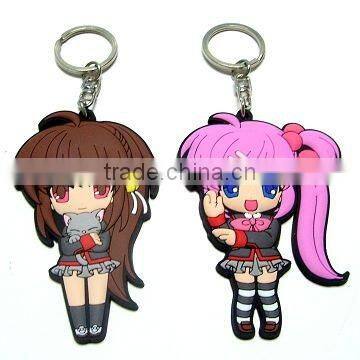 3D Lovely Girl Pvc Keychain