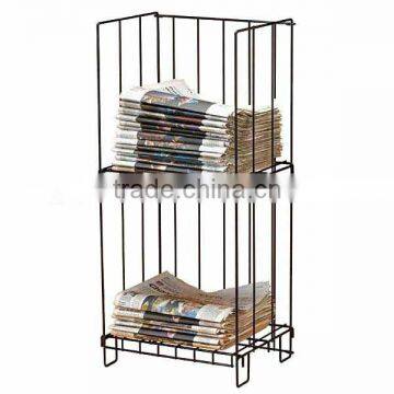 MED5201 2 Shelf Wire Newspaper Rack photo-2