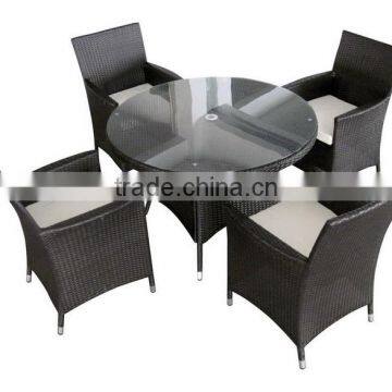 C189 Rattan dining set hideaway dining table and chair set luxury dining room set